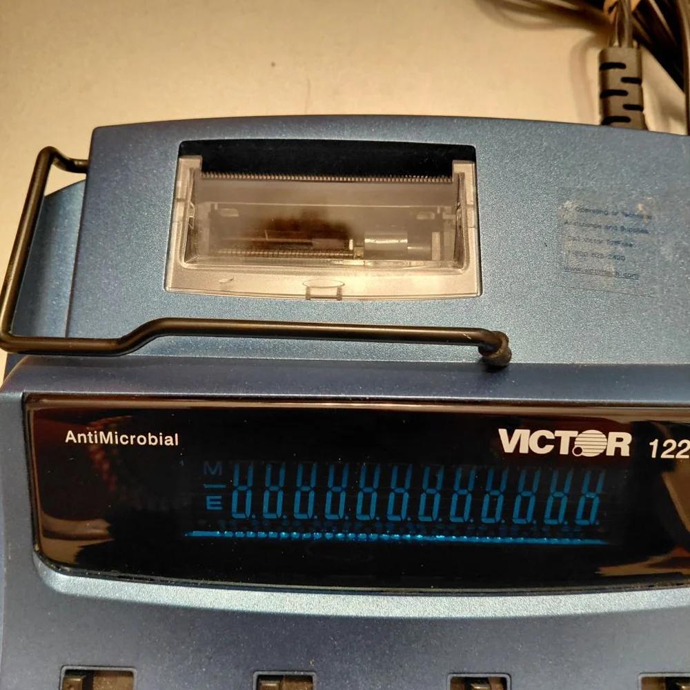 VICTOR 1225-3A Electronic Printing Calculator AntiMicrobial